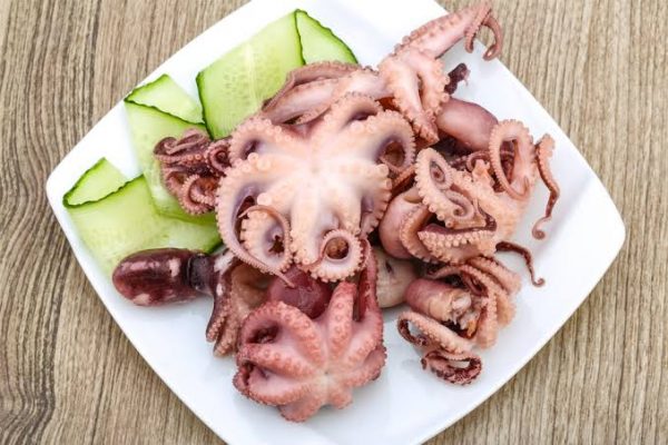 baby octopus cleaned raw
